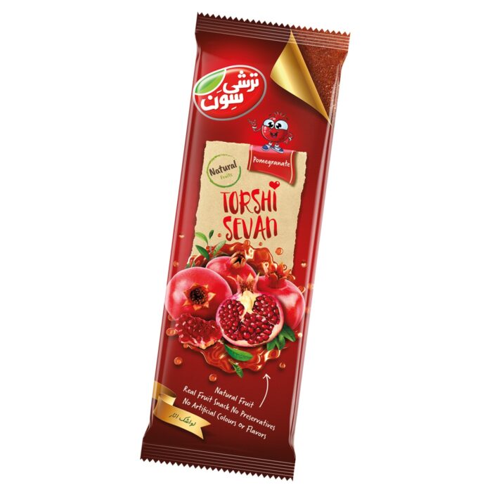 لواشک انار سون – تهیه‌شده از پوره طبیعی انار با طعم ترش و طبیعی، بسته ۹۰ گرمی