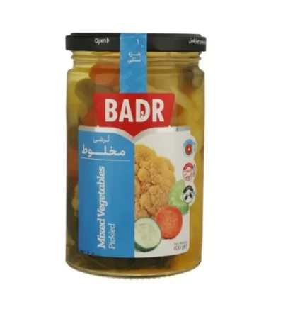 ترشی مخلوط بدر – ترکیبی از سبزیجات تازه و سرکه طبیعی در بسته ۶۳۰ گرمی