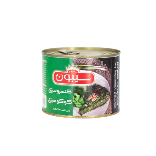 kookoo sabzi سبزی کوکو سیبون ترکیبی آماده و بهدقت شستهشده از سبزیجات تازه و معطر است که برای تهیهی سریع و آسان کوکو سبزی خانگی طراحی شده است. این ترکیب شامل تره، جعفری، گشنیز، شوید و کمی اسفناج بوده و در بستهبندی ۴۸۰ گرمی