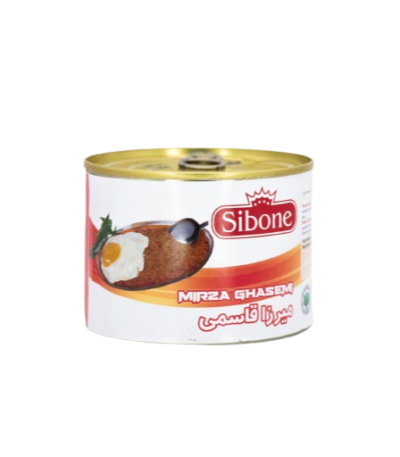 میرزا قاسمی سیبون – غذای شمالی با بادمجان کبابی، سیر و گوجه، در بسته ۴۸۰ گرمی
