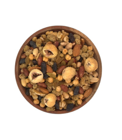 آجیل مخلوط شیرین – ترکیب سنتی از مغزها و میوههای خشک ایرانی بدون افزودنی