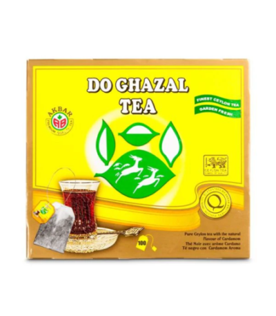 چای کیسه‌ای با طعم هل دوغزال – بسته ۱۰۰ عددی، چای سیاه معطر و آرامش‌بخش