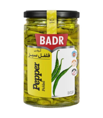 ترشی فلفل سبز بدر – فلفل تند و ترد در سرکه، مناسب کنار غذا