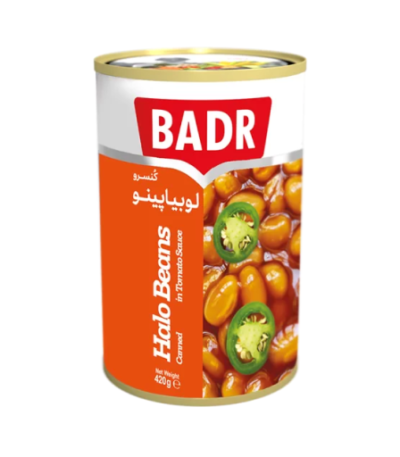 کنسرو لوبیا چیتی با فلفل هالوپینو بدر – بسته ۴۲۰ گرمی، تند و آماده مصرف