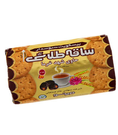 بیسکویت ساقه طلایی با شهد خرما ۲۰۰ گرمی – میانوعده سالم و مقوی با فیبر بالا
