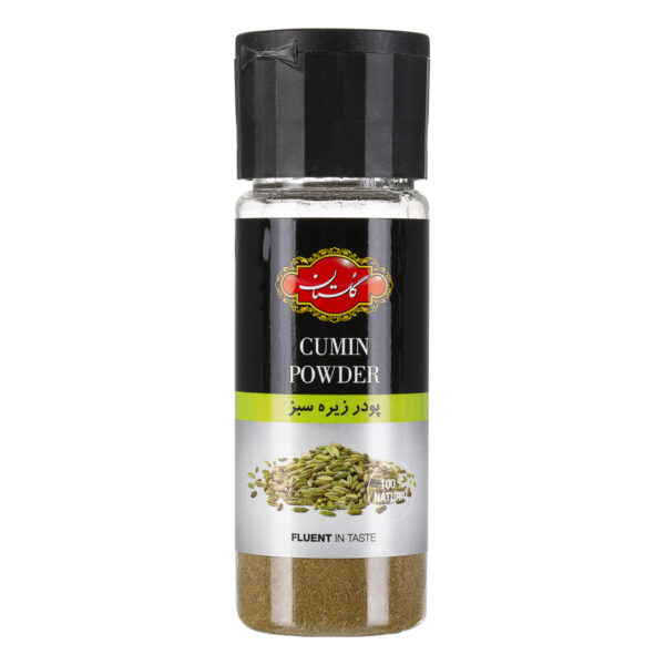 بسته پودر زیره سبز گلستان ۶۰ گرمی – ادویهای خوشعطر برای غذاهای سنتی و گوارا