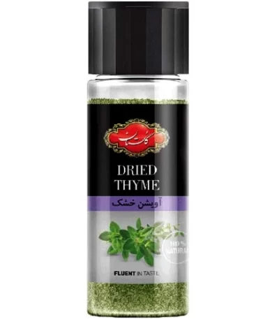 بسته پودر آویشن گلستان ۴۵ گرمی – ادویه‌ای خوش‌عطر برای غذاهای ایرانی و دمنوش‌های گیاهی