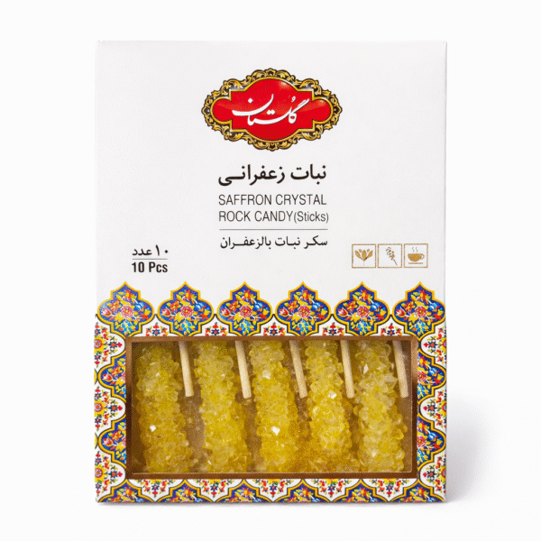 Saffron Crystal Rock Candy Golestan - 10 Sticks