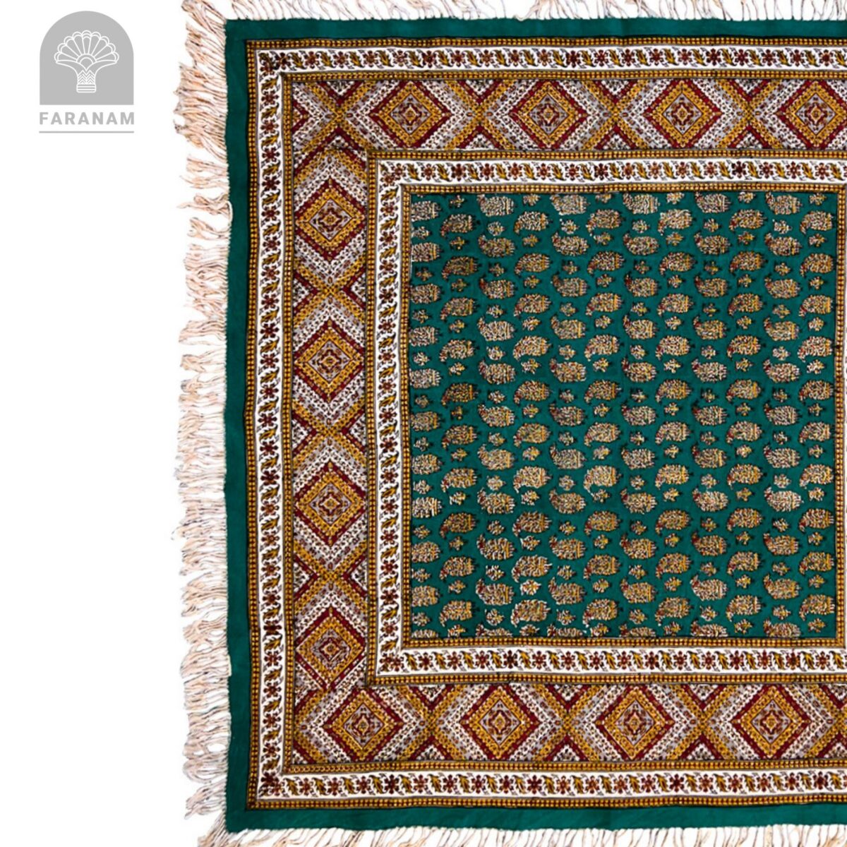 Shiraz Garden Ghalamkar Tablecloth, 100x100 cm, 100% Cotton - Image 4