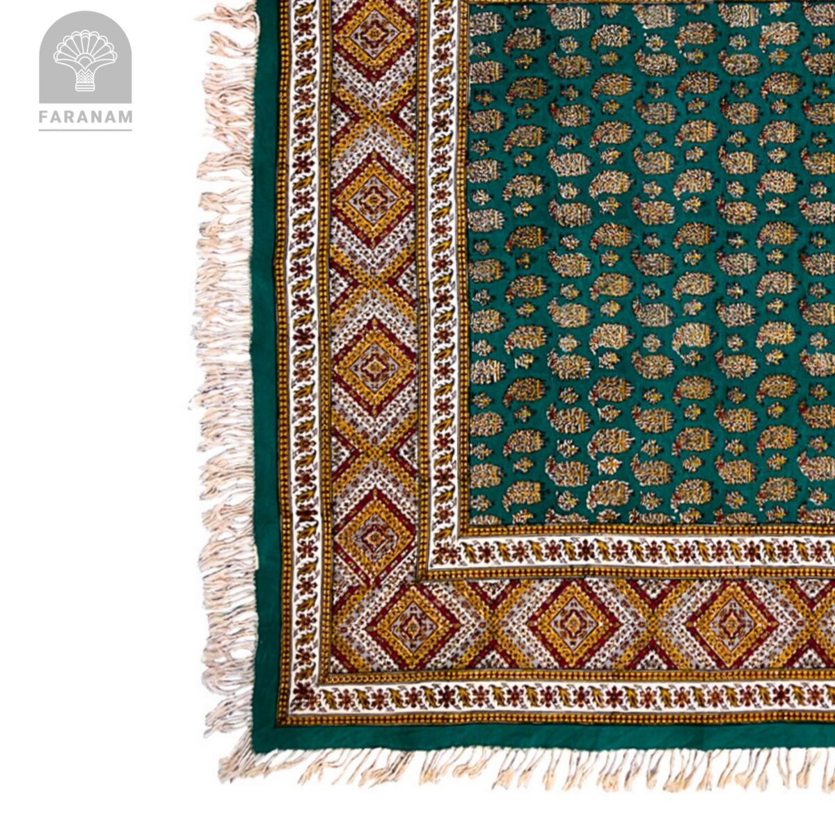 Shiraz Garden Ghalamkar Tablecloth, 100x100 cm, 100% Cotton - Image 3