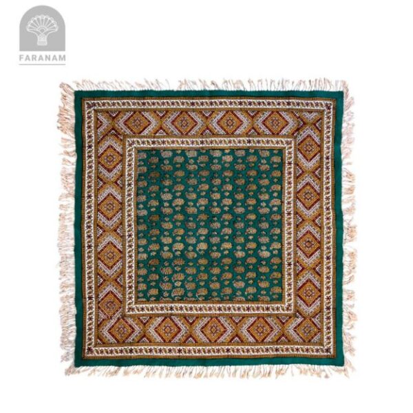 Shiraz Garden Ghalamkar Tablecloth, 100x100 cm, 100% Cotton