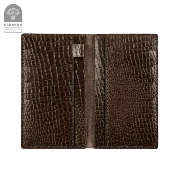 Premium Cowhide Handstitched Wallet with pen holder, Brown