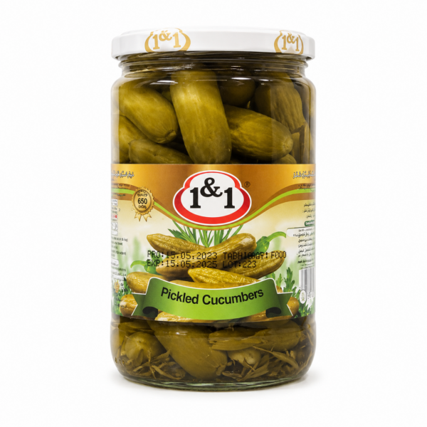 1&1 Pickled Cucumbers Regular 650gr