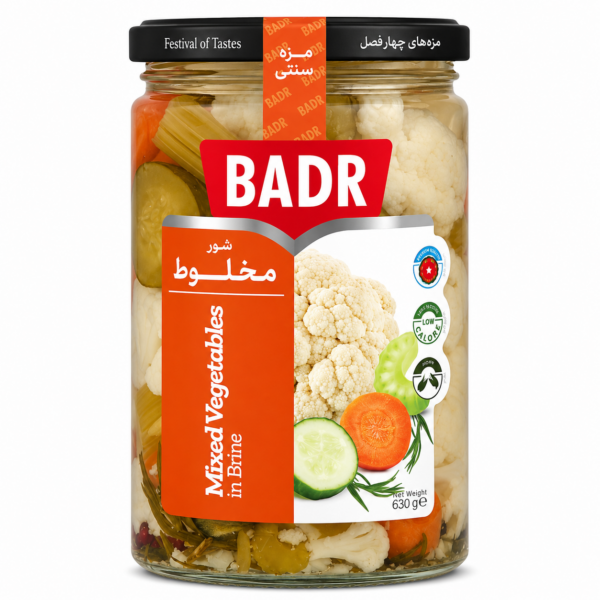 Badr Mixed Vegetables in Brine 630g jar
