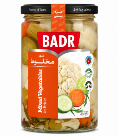 Badr Mixed Vegetables in Brine 630g jar