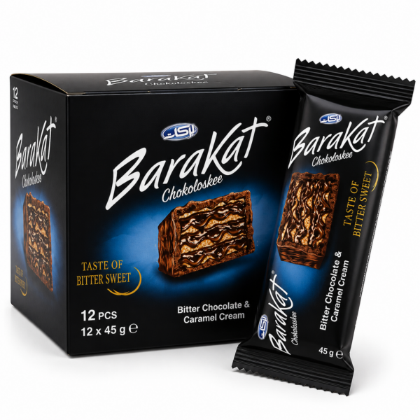 Barakat Chokoloskee bitter chocolate wafer 12 x 45g